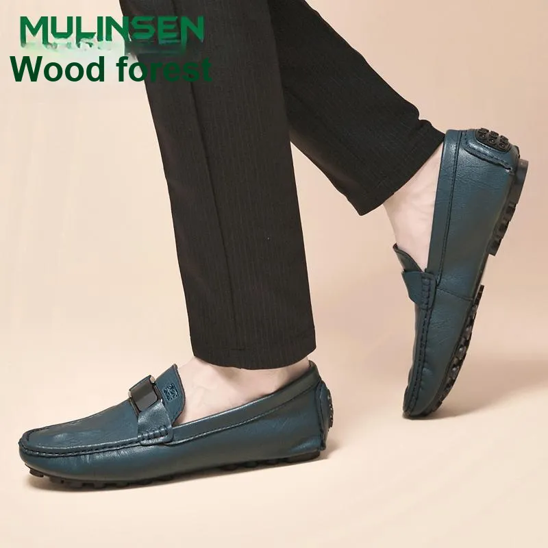 Mulinsen Gommino Loafers Men Black/Blue/White/Gray-12
