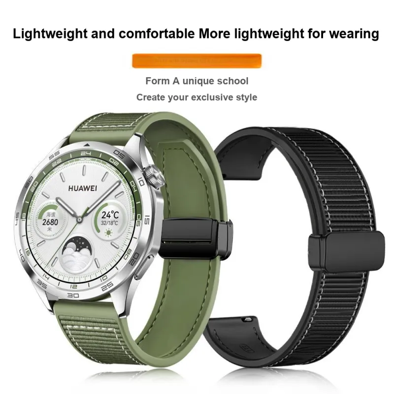 Vobafe Watch Band Huawei Compatibility Silicone Material-2