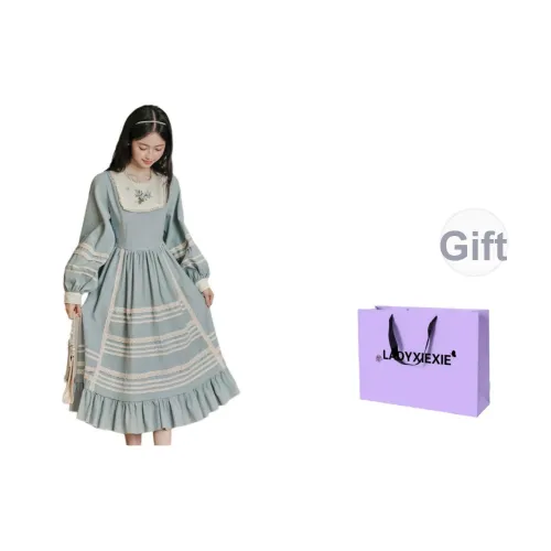 LADYXIEXIE Длинное платье с длинными рукавами женское