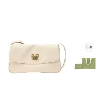 VANESSA HOGAN Underarm Crossbody Bag Cow Leather Women's Ecru/Black