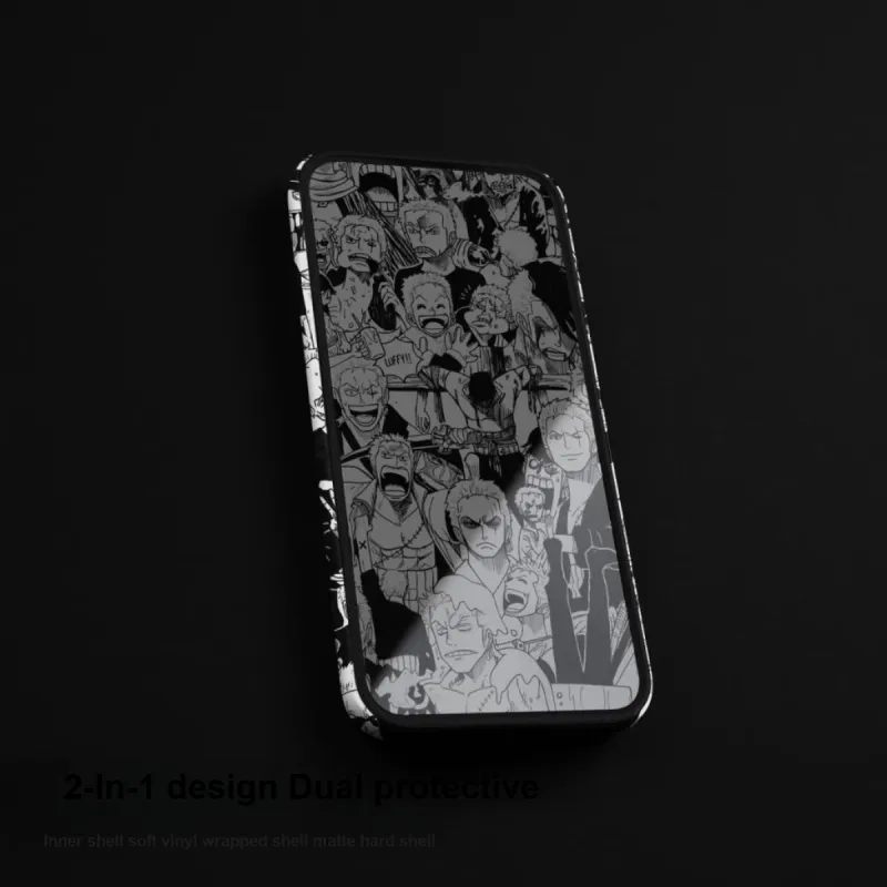 Keshami PC Material Comic Zoro Fully Enclosed Impact Resistant Matte Phone Cases Compatibility Xiaomi 15 Pro/14 Pro-7