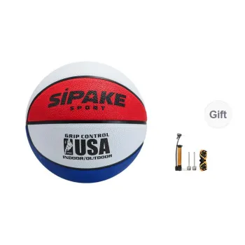 SIPAKESPORT Rubber Basketball Red Blue White Size 45 Match Kids'