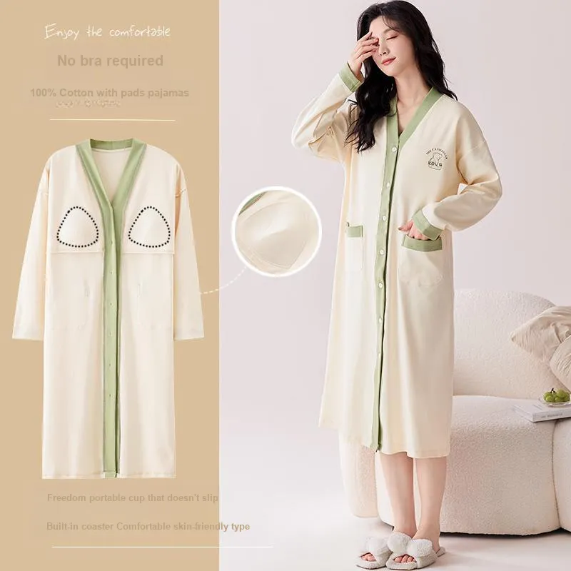 Pretty Lady Nightgown Women's Apricot Green-1