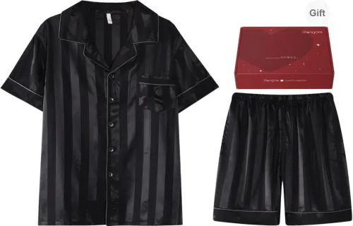 Gongdie Pajama Set Unisex Black Gift Box Set