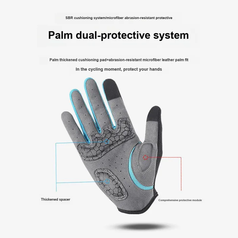 HNJ Riding Equipment Cycling Glove Unisex SBR, Microfiber, Lycra-5