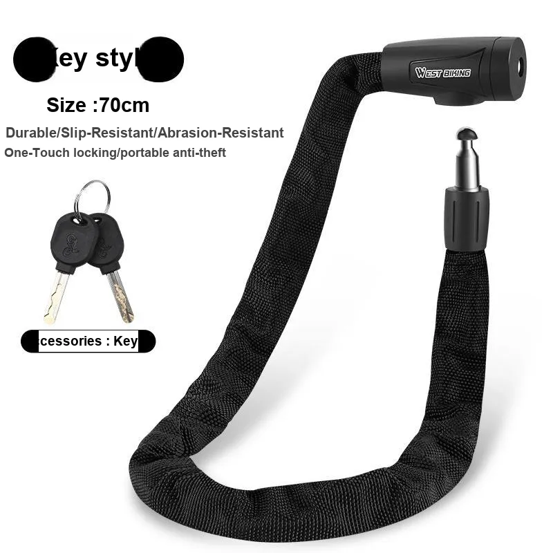 WEST BIKING Bicycle Locks Zinc Alloy Anti Rust Protective Glass Door Lock-3