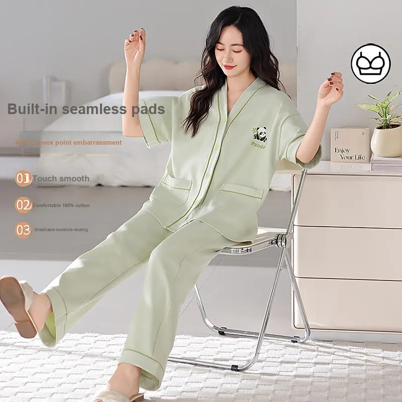 Shivs Pajama Set Women's Light Green-4
