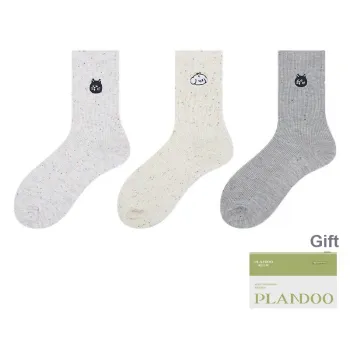 PLANDOO Mid Calf Socks Women's Shopping Bag Combo Set