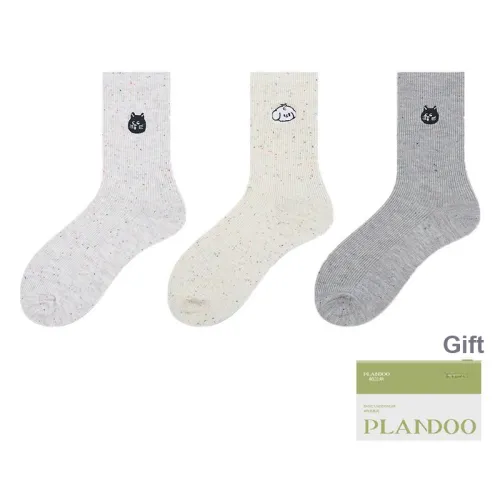 PLANDOO Mid Calf Socks Women's Shopping Bag Combo Set