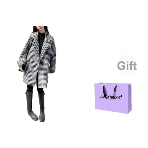LADYXIEXIE Тренч из ткани в горошек женский