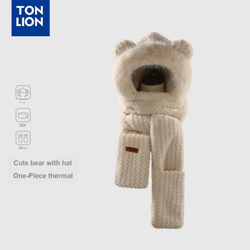 Tonlion Polyester Hoods & Plush Hats Unisex-1
