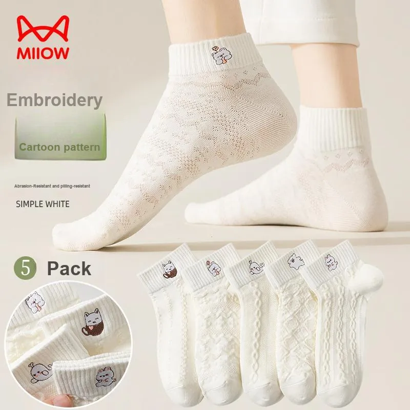 MIIOW Ankle Socks Women's 5 Pack-2