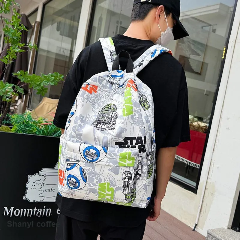 URBAN FOREST Oxford Backpack Unisex Black/Orange/Green-14