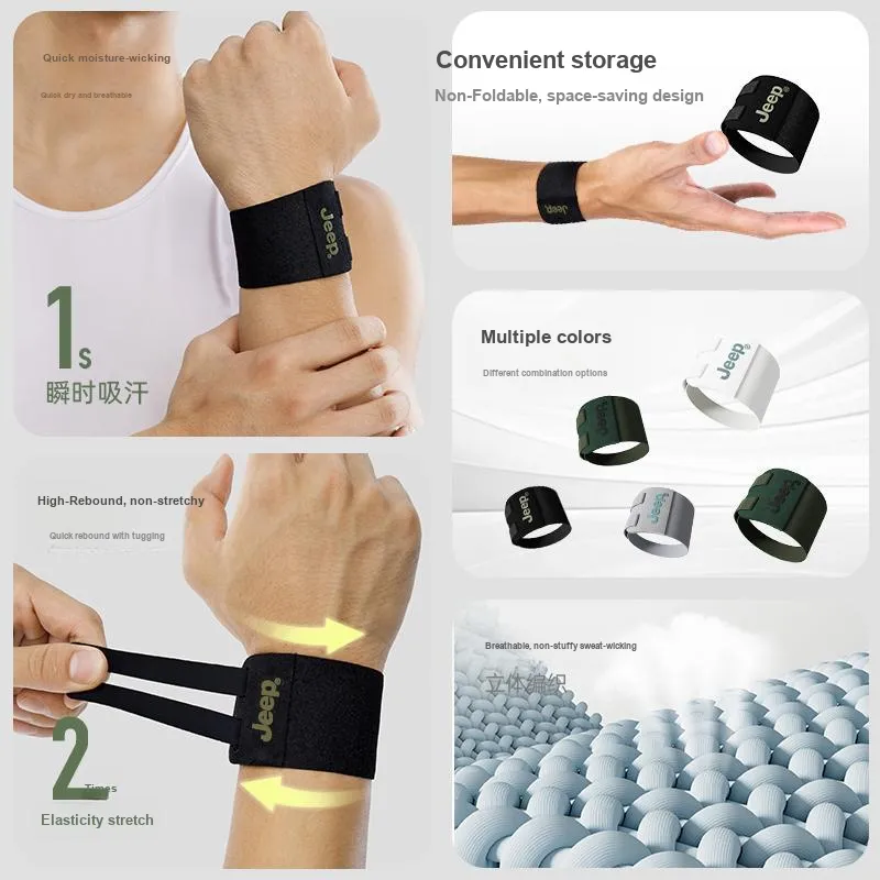 Jeep Hiking Cycling Volleyball Tennis Badminton Wristbands Protective Unisex-3