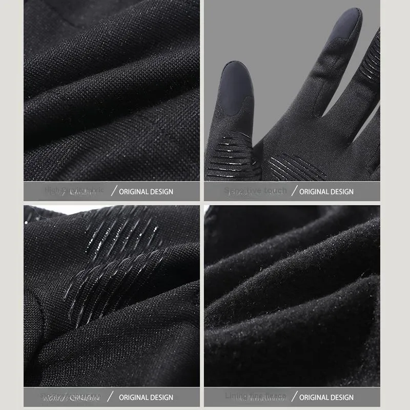 KOMY Windproof Thermal Cold Resistant Liner Skiing Knit Gloves Unisex-2