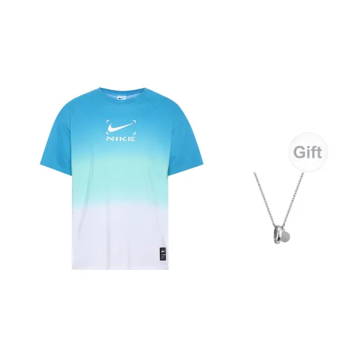 Nike Resistant To High Basketball Series T-Shirts Unisex Blue Includes Necklaces