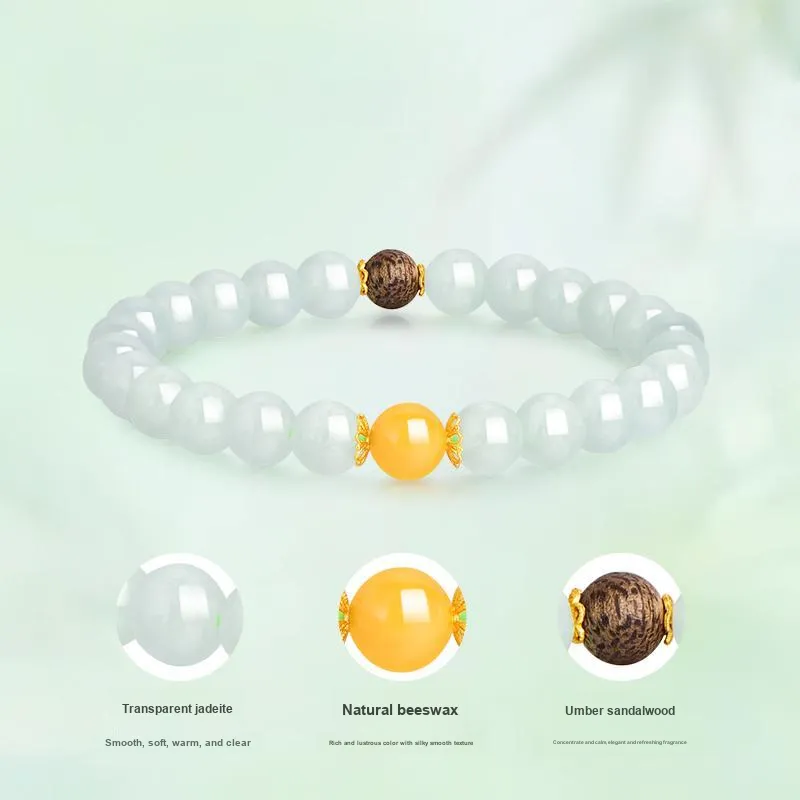 JINLIUFUJIXIANG Ice Glutinous Bracelets Unisex-3