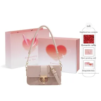 Old Man's Head Artificial Leather One Shoulder Underarm Crossbody Handbag Regular Women's Pink/Elegant White