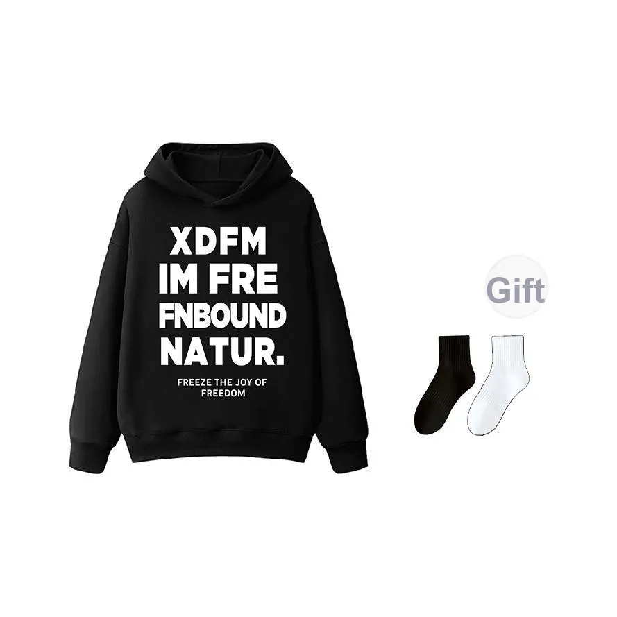 XDFM Осенний Зимний Термический Утепленный Пуловер Худи Унисекс