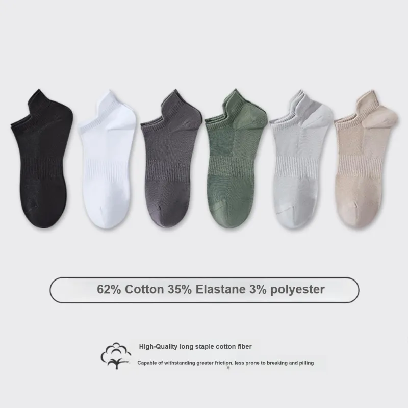 MIIOW Ankle Socks Men's 6 Pack Mixed Color-8