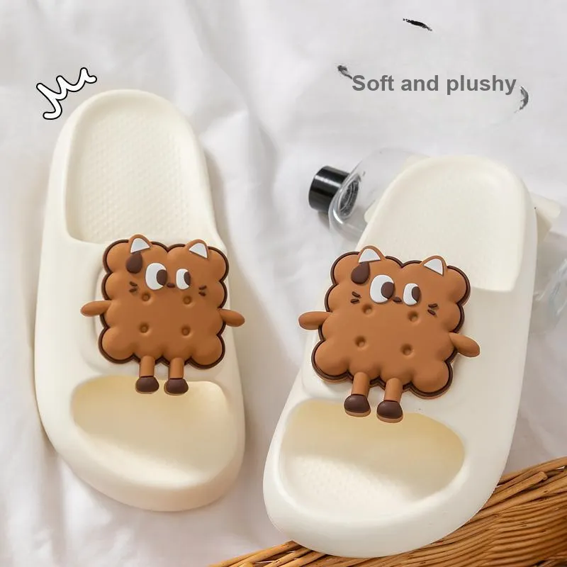 LUNNIFEIYA Platform Summer Indoor Home Cute Slip Resistant Odor Resistant Couple's Slippers-1
