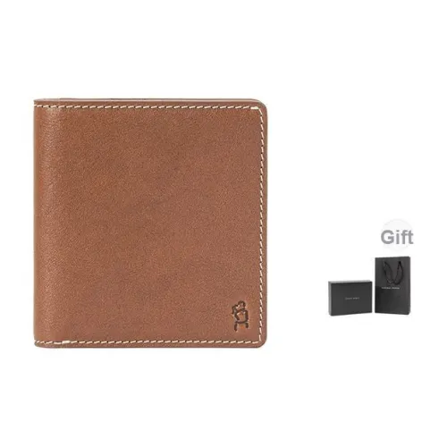 VANESSA HOGAN Кожаный кошелек из коровьей кожи Унисекс Какао-красный Коричневый Обсидиановый черный