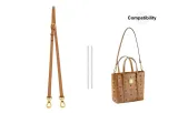 MCM Корзинка-сумка Желто-коричневая, ширина 1,1 см, длина 90-120 см, с металлическим защитным кольцом *2