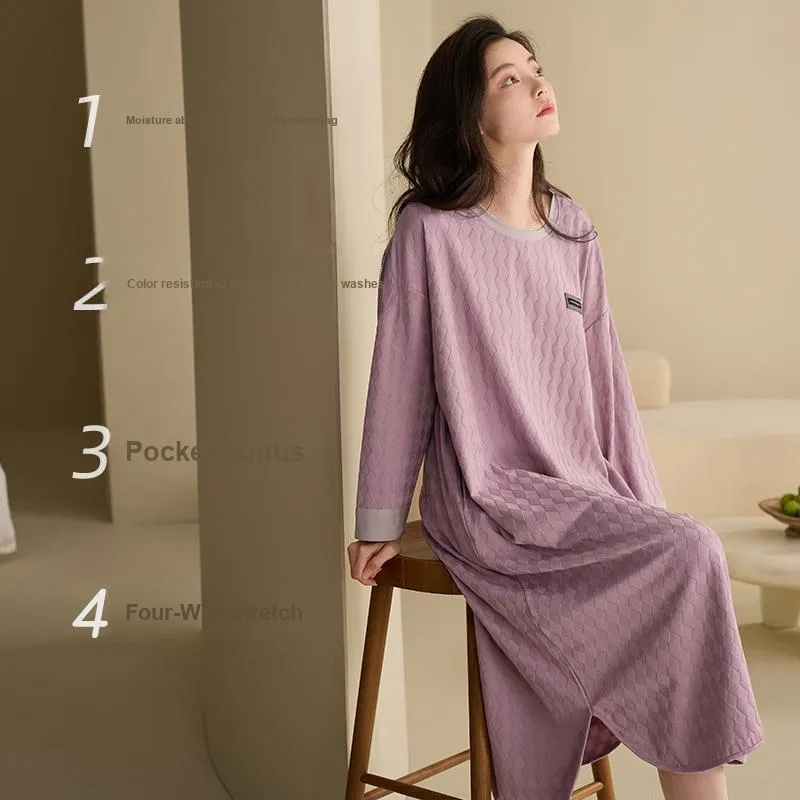 Xuan Liang Nightgown Women's Dusty Purple-2