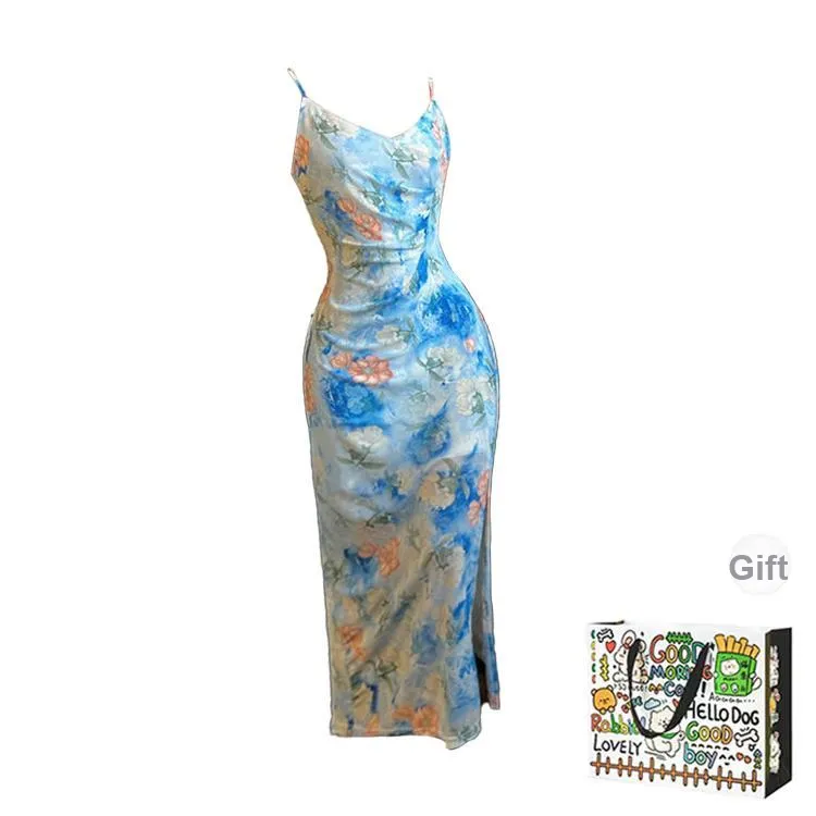 OURUOKE Slip Dresses Women's-4