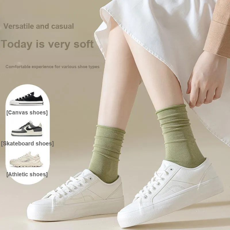 MIIOW Mid Calf Socks Women's 5 Pack-5