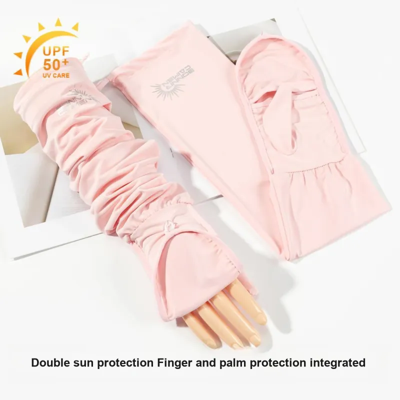 Shanghai Story Polyester, Elastane Sun Protection Sleeves Women's-19