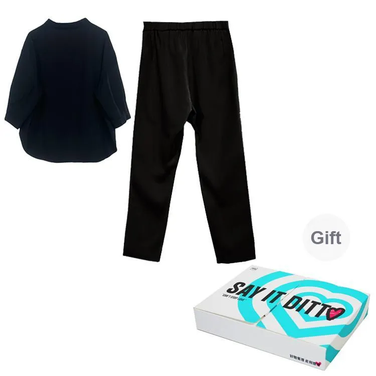 Yvetteclassic Shirt Matching Set Women's-15