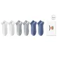 White 2, Light Gray 2, Blue 2[6 Pack]
