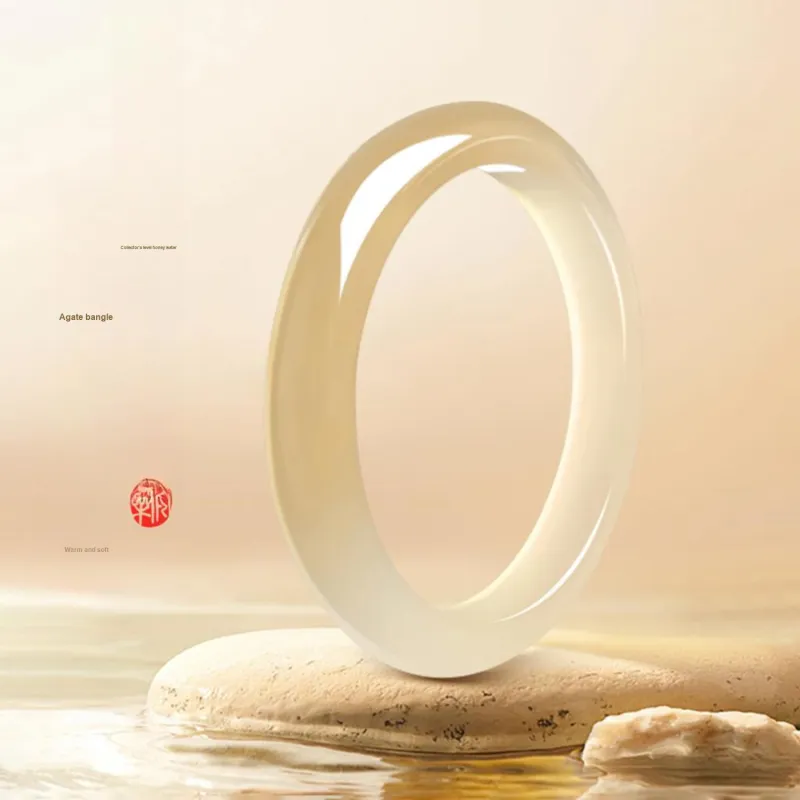 Moon Jewelry Chalcedony Bangles Unisex-1