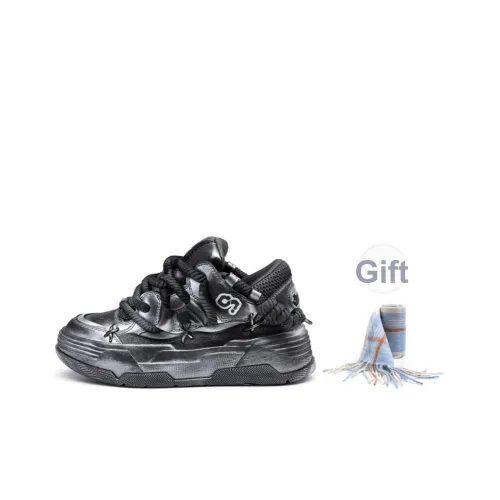 Размер CN Skate Скейтборд Кроссовки Низкие Серебристо-Черные Унисекс