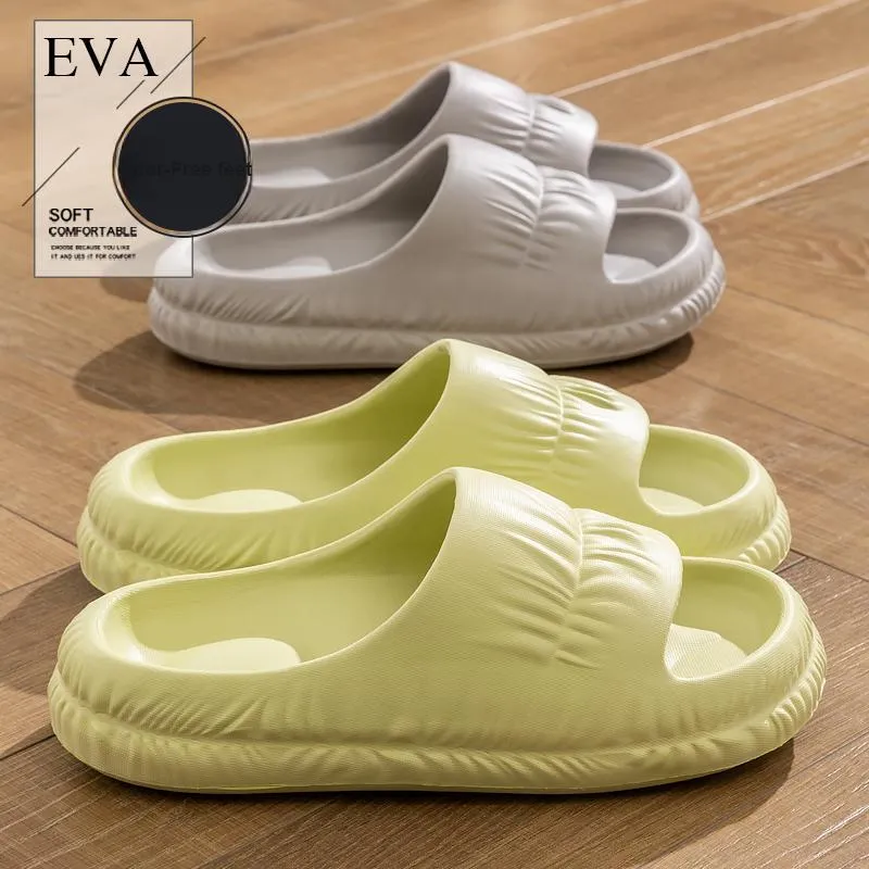LUNNIFEIYA Platform Squashy And Bouncy Feeling Indoor Home Bathing Couple Slippers-4