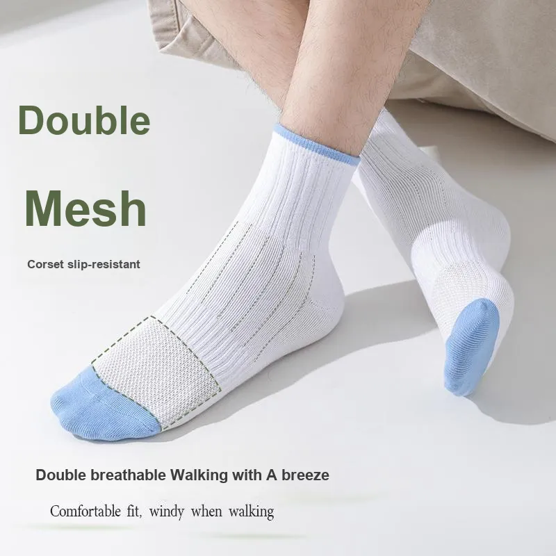 MIIOW Cool One Summer Series Mid Calf Socks Men's 5 Pack-17