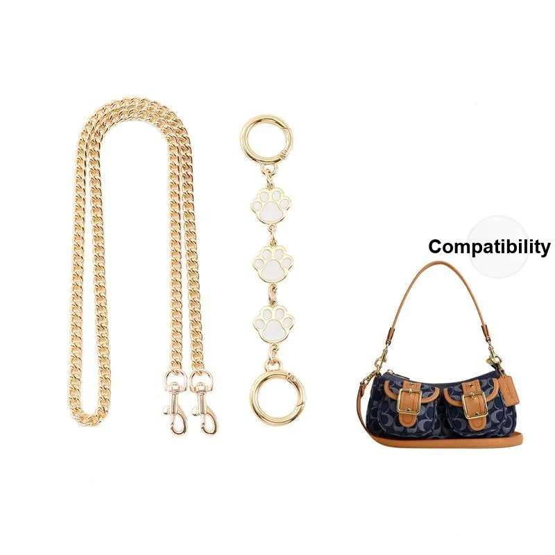 Gloya Metal Bag Strap Women's Gold Tone-3
