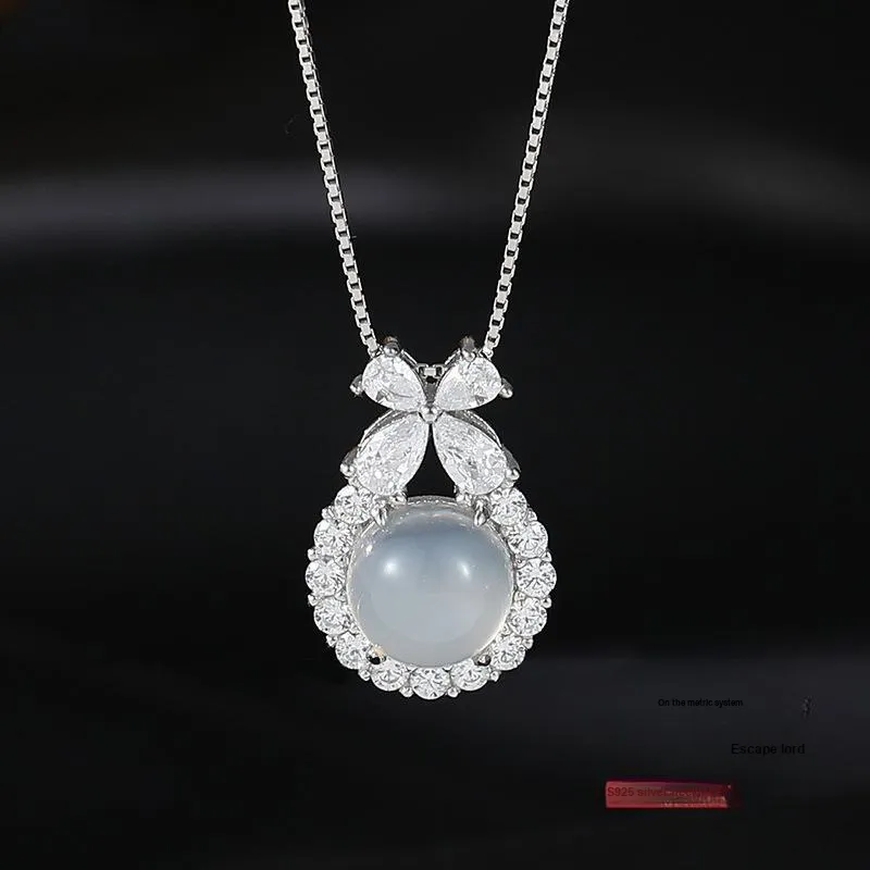 ZOKS Chalcedony Jade Necklaces Women's-4