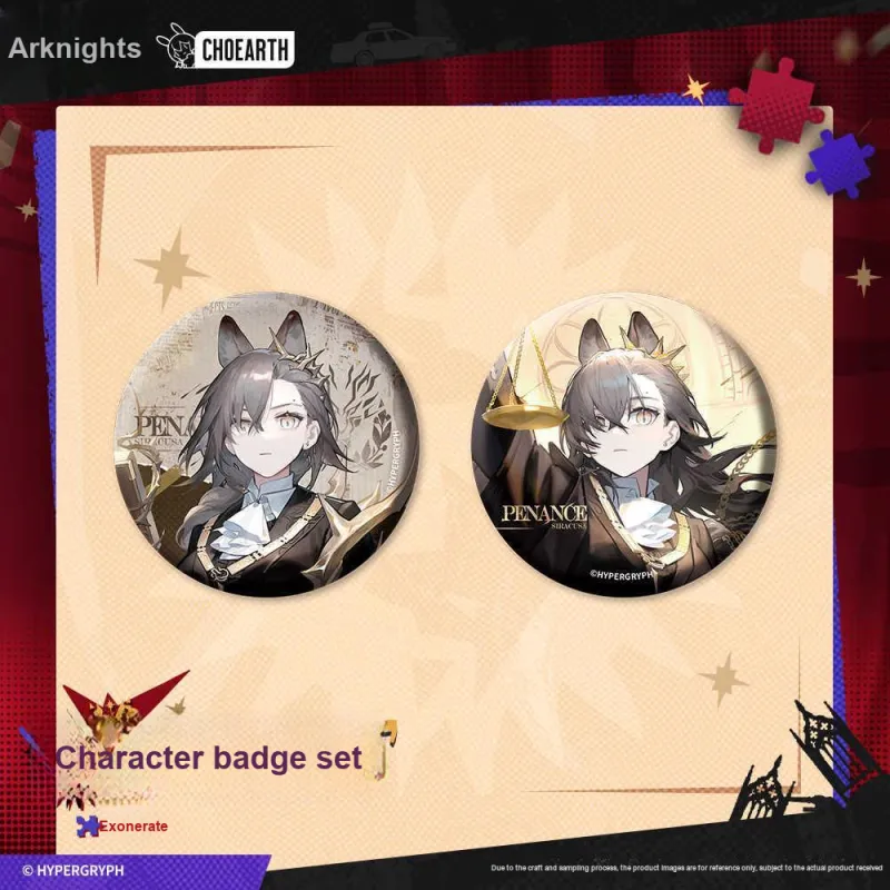 Arknights Silent Texas, Excommunication, Night Vigil Character Badge Set Badges-2