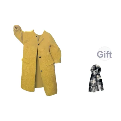 KYKW Желтый Шарф Розыгрыш Женские Бархатные Куртки