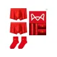 Solid Color+Print+2 Pack Red Socks