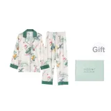 [Gift Box Set]Long-Sleeved Pants with Yellow Rose Design