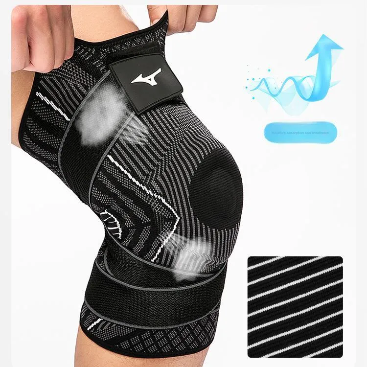 Mizuno Running Basketball Badminton Unisex Elastane Polyester Polyamide Silicone Knee Pads-3