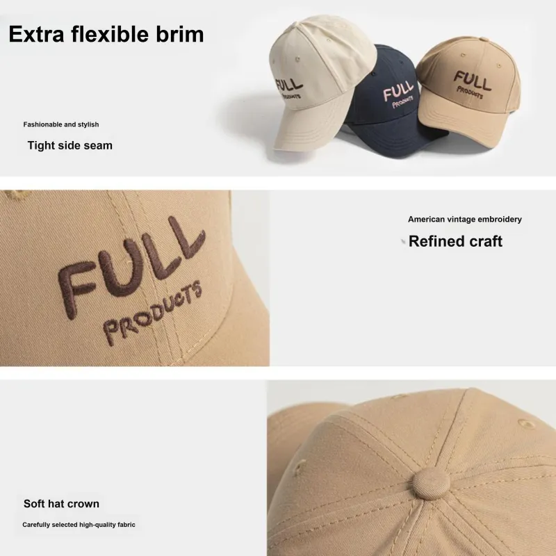 PLAN IN Cotton Baseball Caps Unisex-5