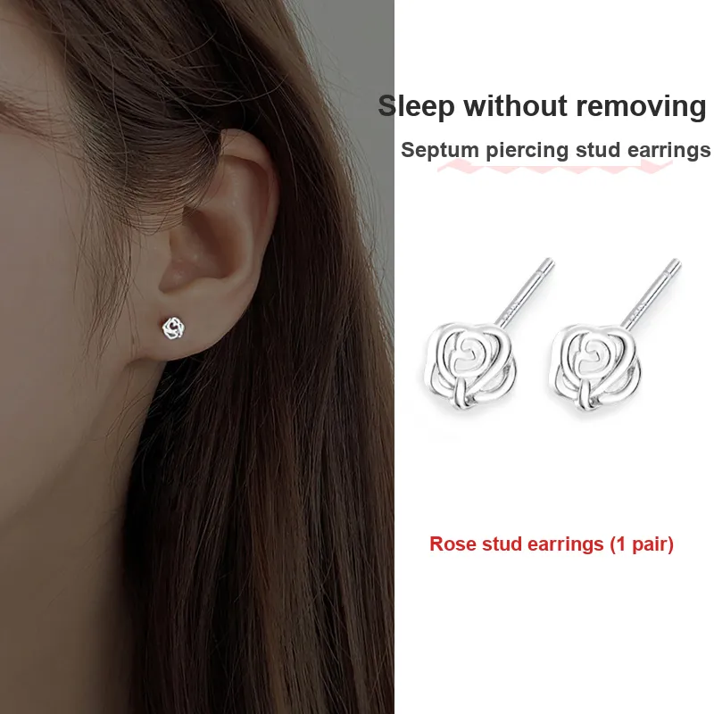ETAHLOVE Sterling Silver Stud Earrings Women's Surprise For Bestie Girlfriend's Birthday-133