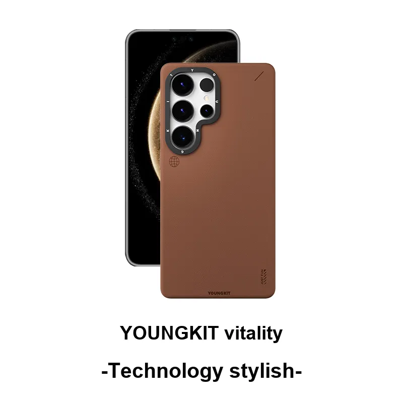 YOUNGKIT Leather Material Phone Cases Compatibility Samsung Galaxy S25 Ultra Galaxy S25-2