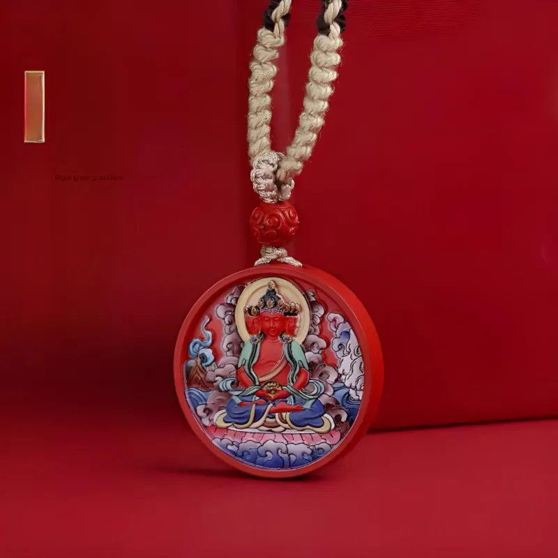 Sima Is Ethereal Reconstructed Cinnabar Pendants Unisex-14