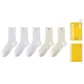 [5 Pack]3 Bleached+2 Beige Yellow