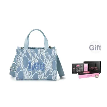 Lee Fabric Handbag, Crossbody Bag, Shoulder Bag Women's Lace Blue White